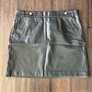 NWT The Loft Leatherette mini skirt